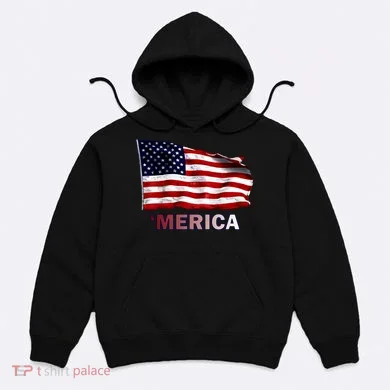 Merica Flag Wave Hoodie