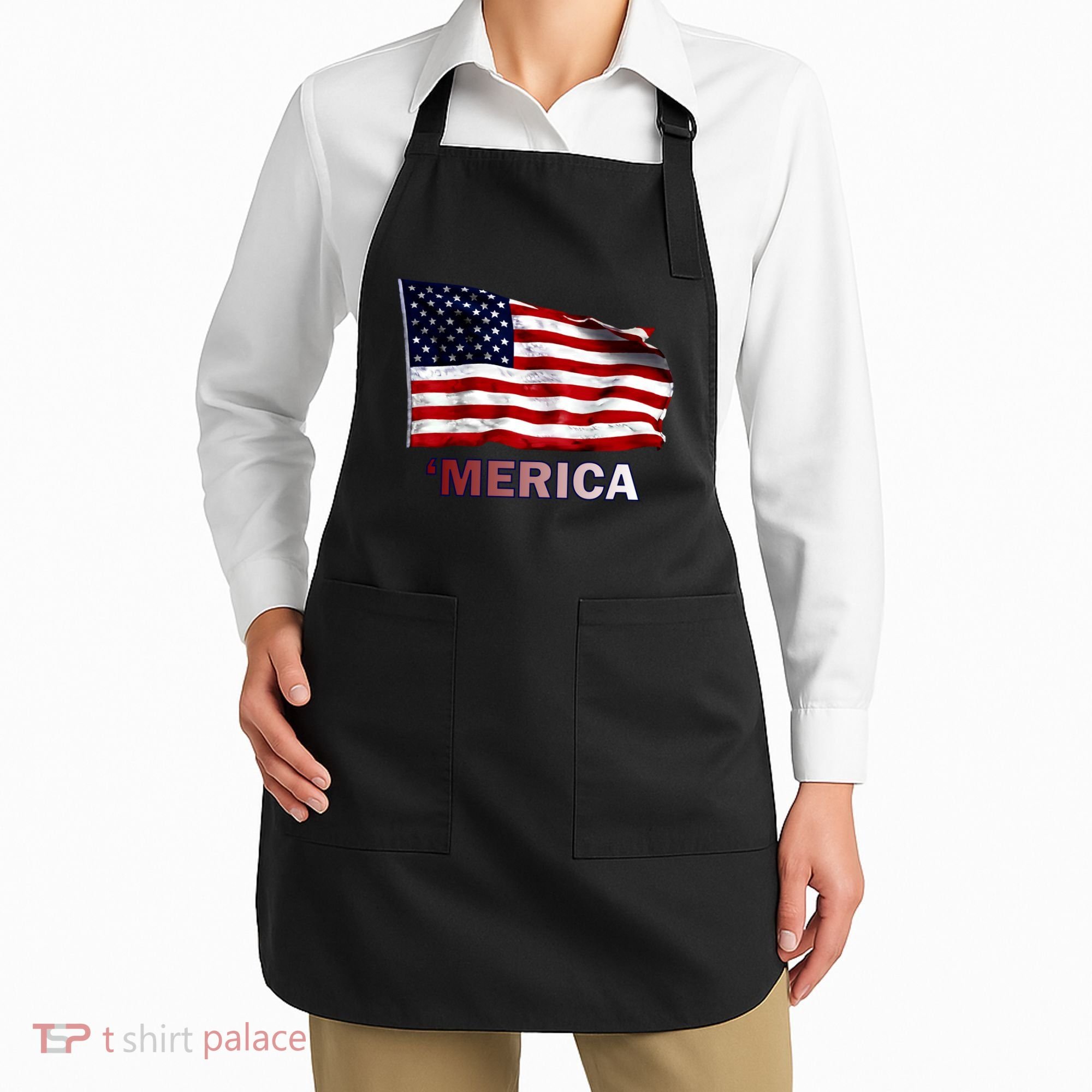Merica Flag Wave Apron