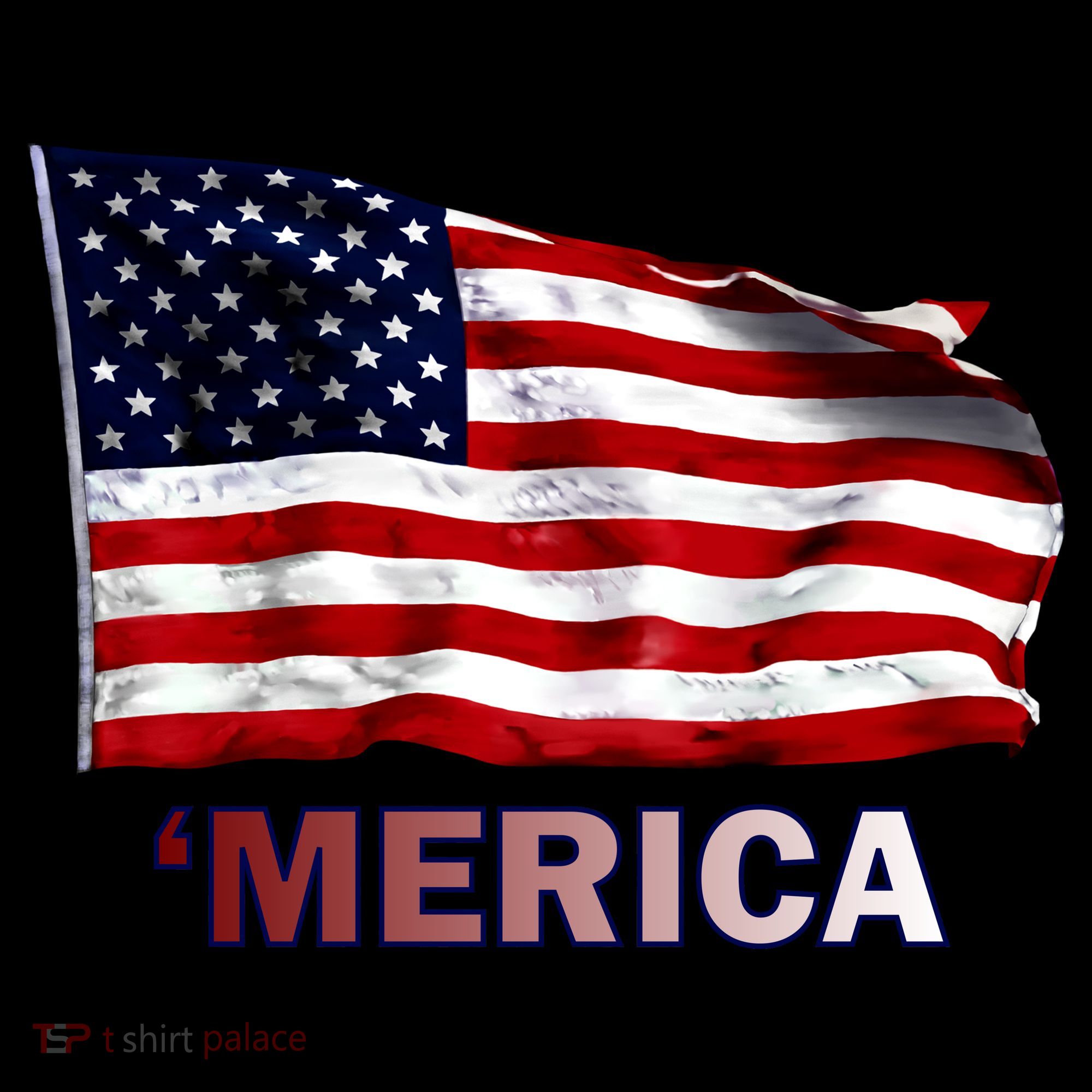 Merica Flag Wave Sweatshirt