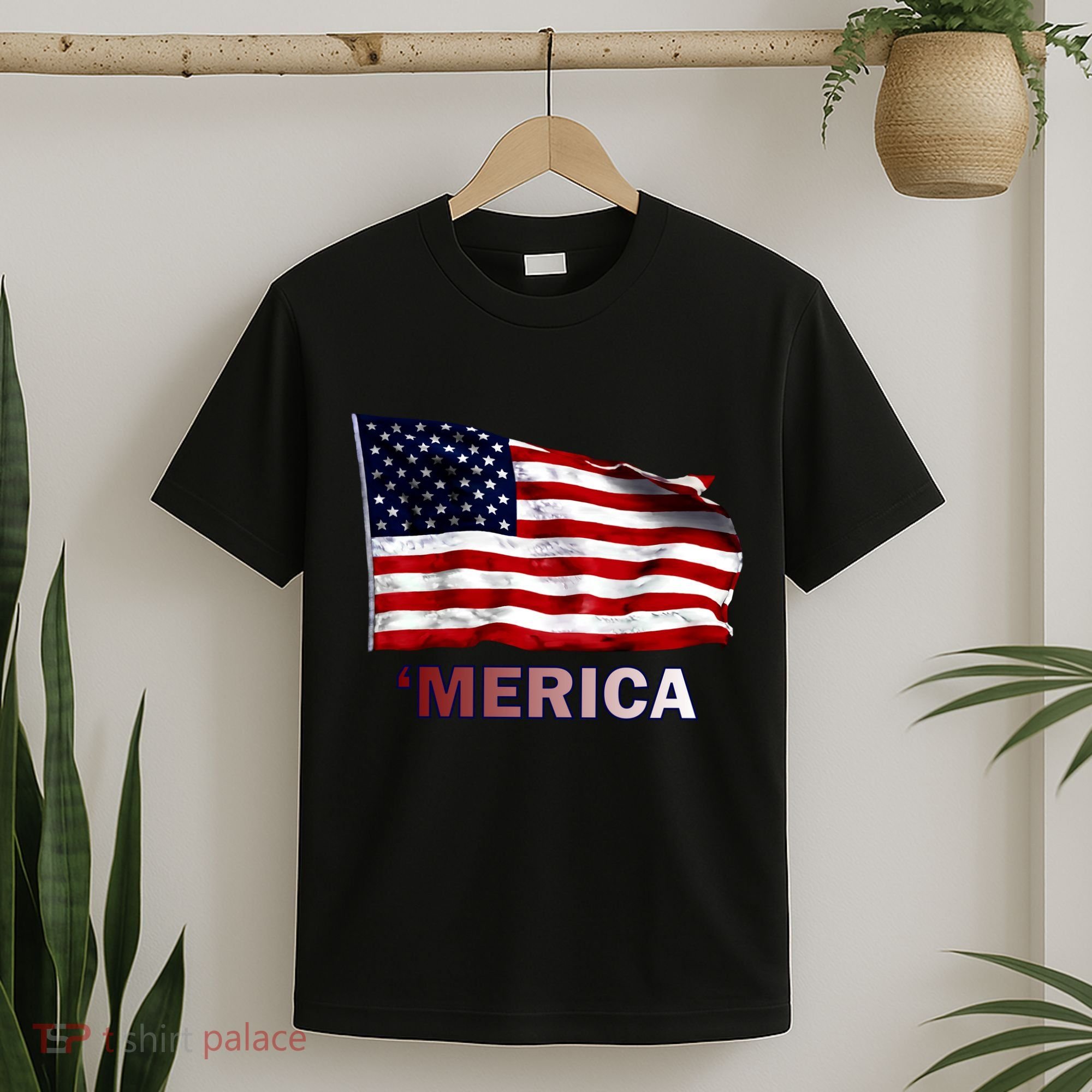 Merica Flag Wave T-Shirt