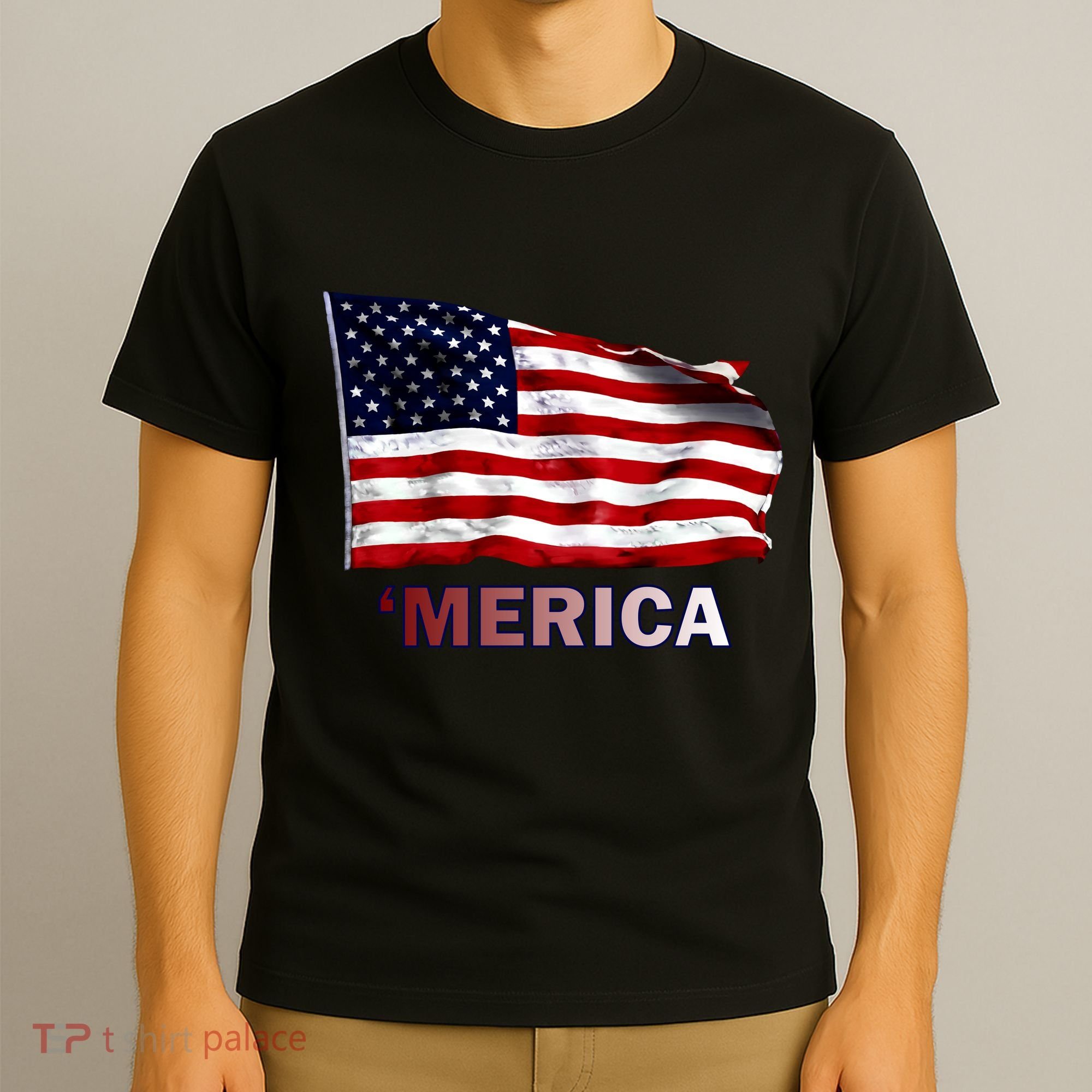 Merica Flag Wave T-Shirt