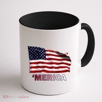 Merica Flag Wave Coffee Mug thumb 1