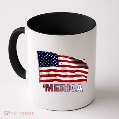 Merica Flag Wave Coffee Mug