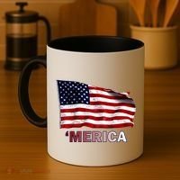 Merica Flag Wave Coffee Mug thumb 4