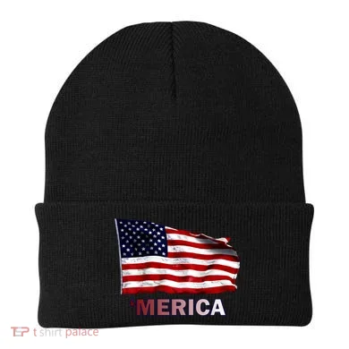 Merica Flag Wave Beanie