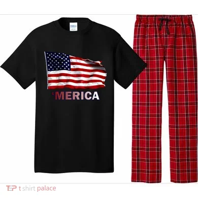 Merica Flag Wave Pajama Set