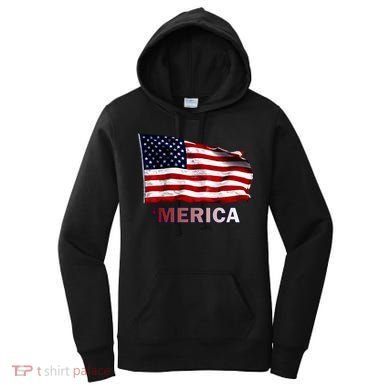 Merica Flag Wave Women's Hoodie