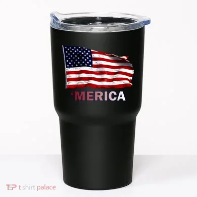 Merica Flag Wave Tumbler