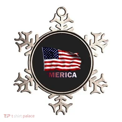 Merica Flag Wave Ornament