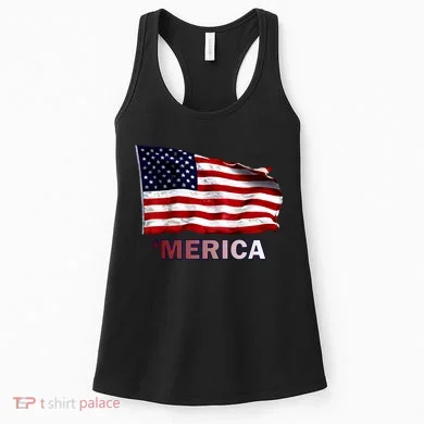 Merica Flag Wave Women's Tank Top