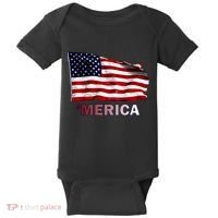 Merica Flag Wave Baby Bodysuit thumb 0