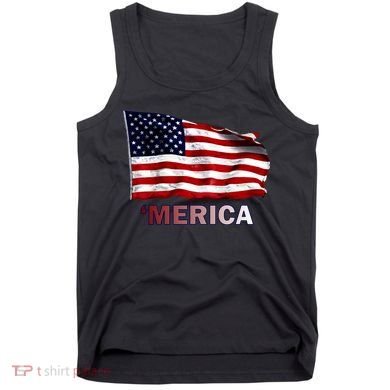 Merica Flag Wave Tank Top