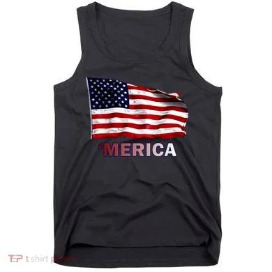 Merica Flag Wave Tank Top