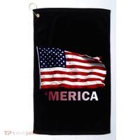 Merica Flag Wave Golf Towel thumb 0