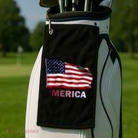 Merica Flag Wave Golf Towel thumb 2