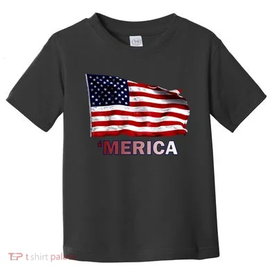 Merica Flag Wave Toddler T-Shirt