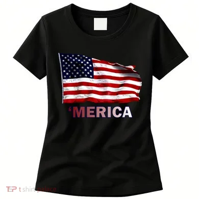Merica Flag Wave Women's T-Shirt