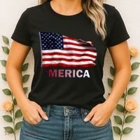 Merica Flag Wave Women's T-Shirt thumb 2