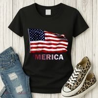 Merica Flag Wave Women's T-Shirt thumb 3