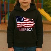 Merica Flag Wave Kids Hoodie thumb 3