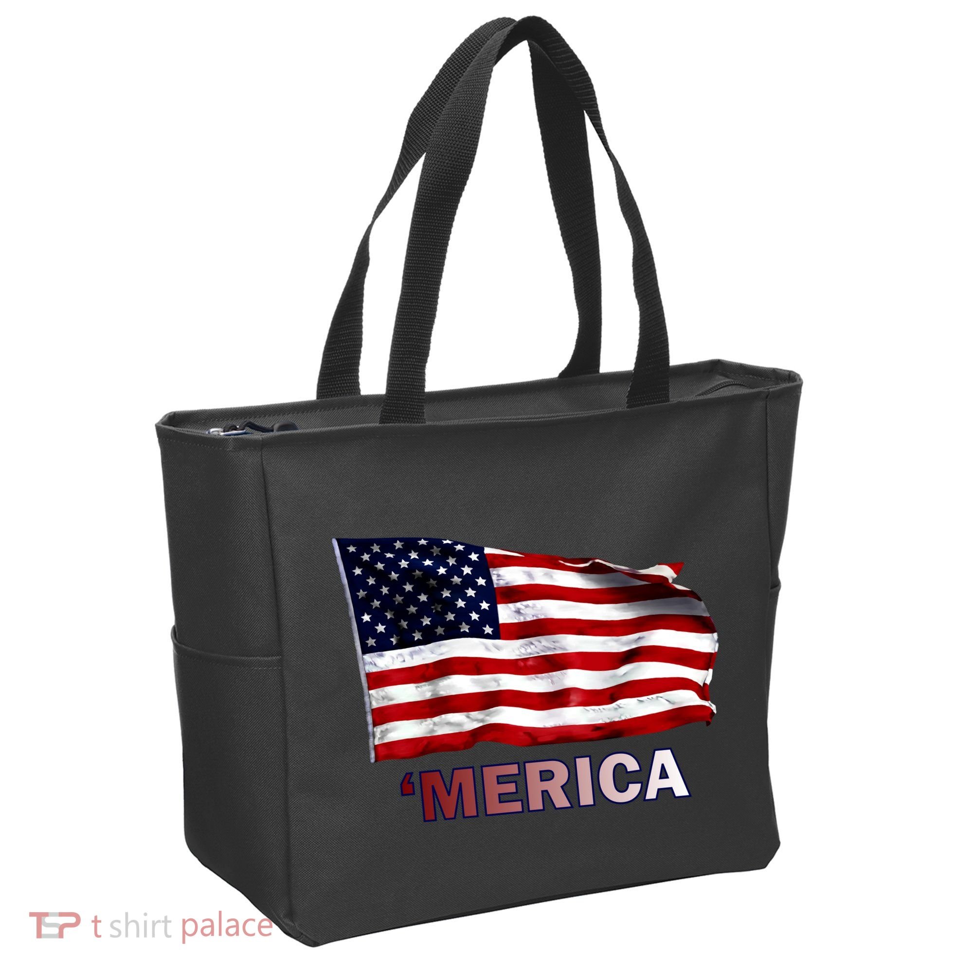 Merica Flag Wave Tote Bag