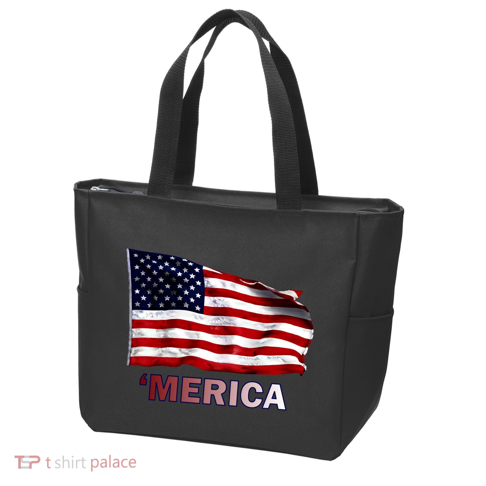 Merica Flag Wave Tote Bag