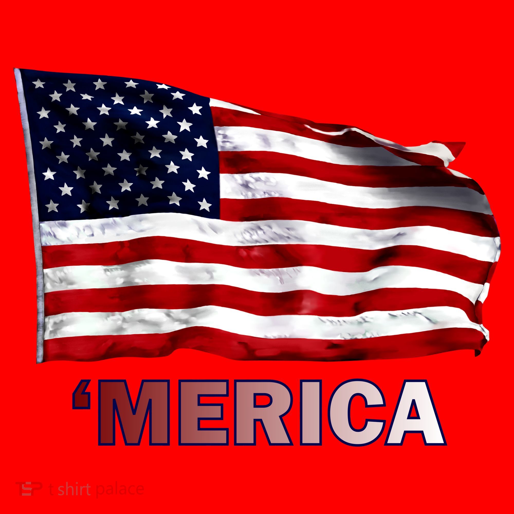 Merica Flag Wave Santa Hat