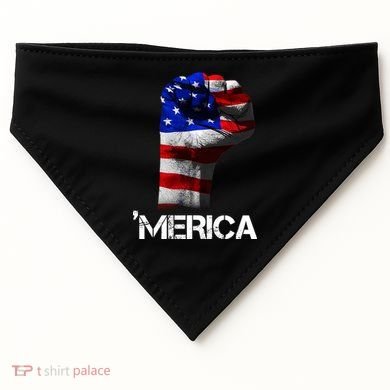 Merica Freedom Fist USA-Made Doggie Bandana
