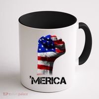 Merica Freedom Fist Coffee Mug thumb 1