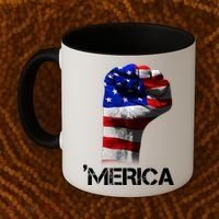 Merica Freedom Fist Coffee Mug thumb 2
