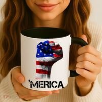 Merica Freedom Fist Coffee Mug thumb 3