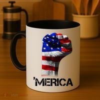 Merica Freedom Fist Coffee Mug thumb 4