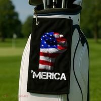 Merica Freedom Fist Golf Towel thumb 2