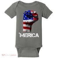Merica Freedom Fist Baby Bodysuit thumb 0