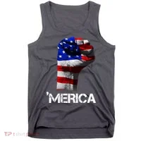 Merica Freedom Fist Tank Top thumb 0