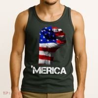Merica Freedom Fist Tank Top thumb 3