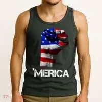 Merica Freedom Fist Tank Top thumb 3