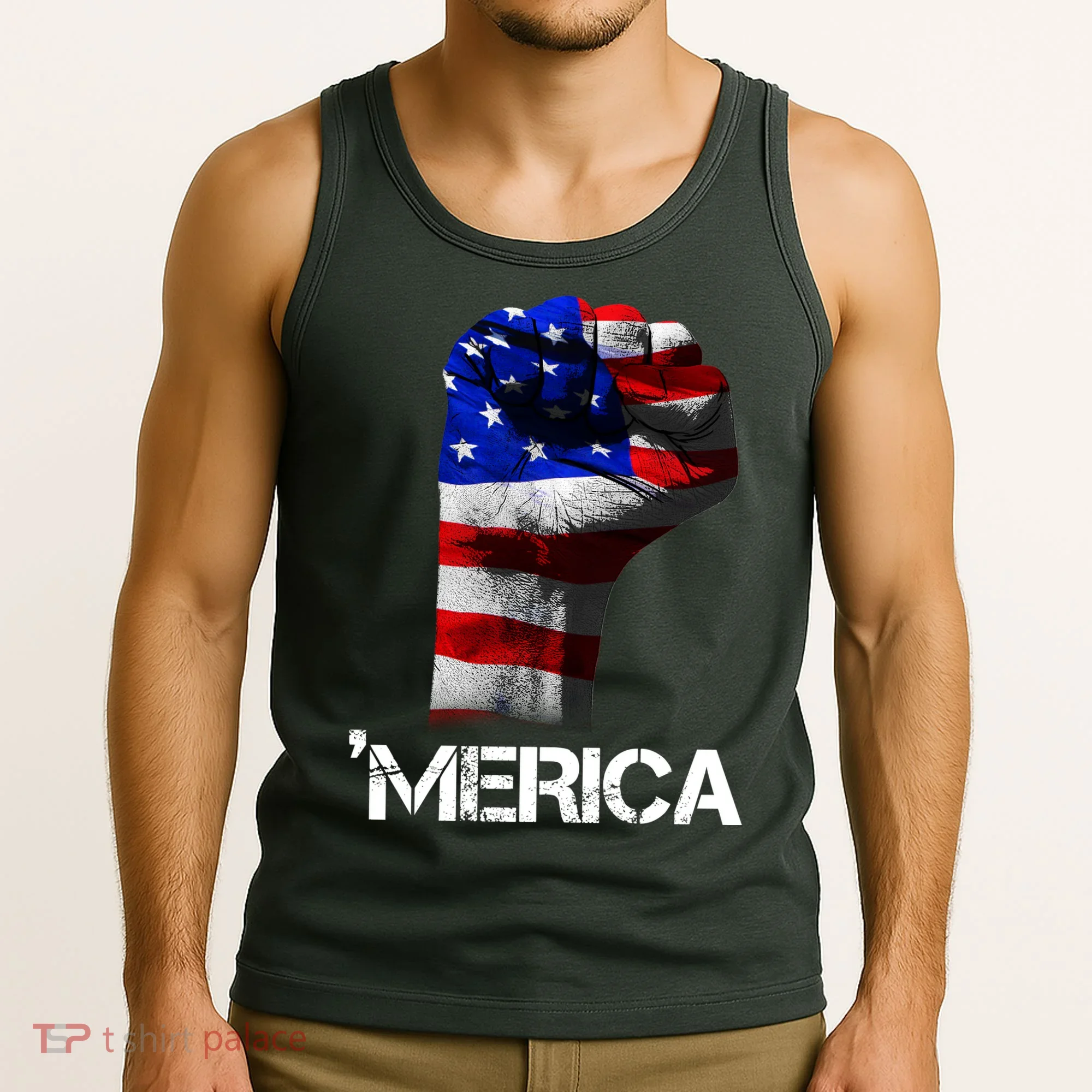 Merica Freedom Fist Tank Top
