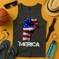 Merica Freedom Fist Tank Top thumb 4