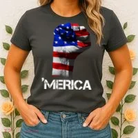 Merica Freedom Fist Women's T-Shirt thumb 2