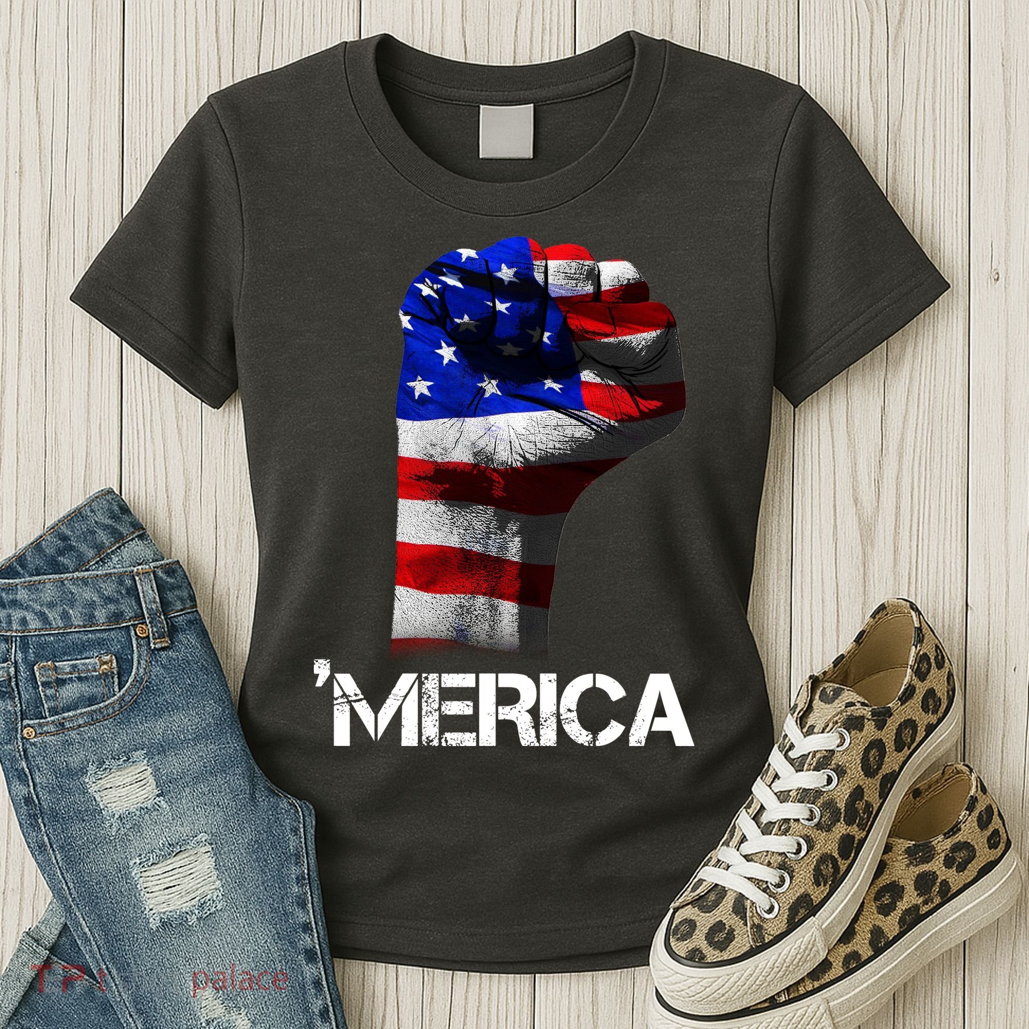 Merica Freedom Fist Women's T-Shirt