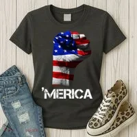 Merica Freedom Fist Women's T-Shirt thumb 3