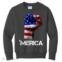 Merica Freedom Fist Kids Sweatshirt thumb 0