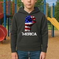 Merica Freedom Fist Kids Hoodie thumb 2