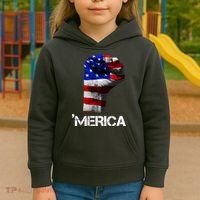 Merica Freedom Fist Kids Hoodie thumb 3