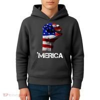 Merica Freedom Fist Kids Hoodie thumb 4