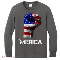 Merica Freedom Fist Kids Long Sleeve Shirt thumb 0