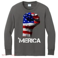 Merica Freedom Fist Kids Long Sleeve Shirt thumb 0