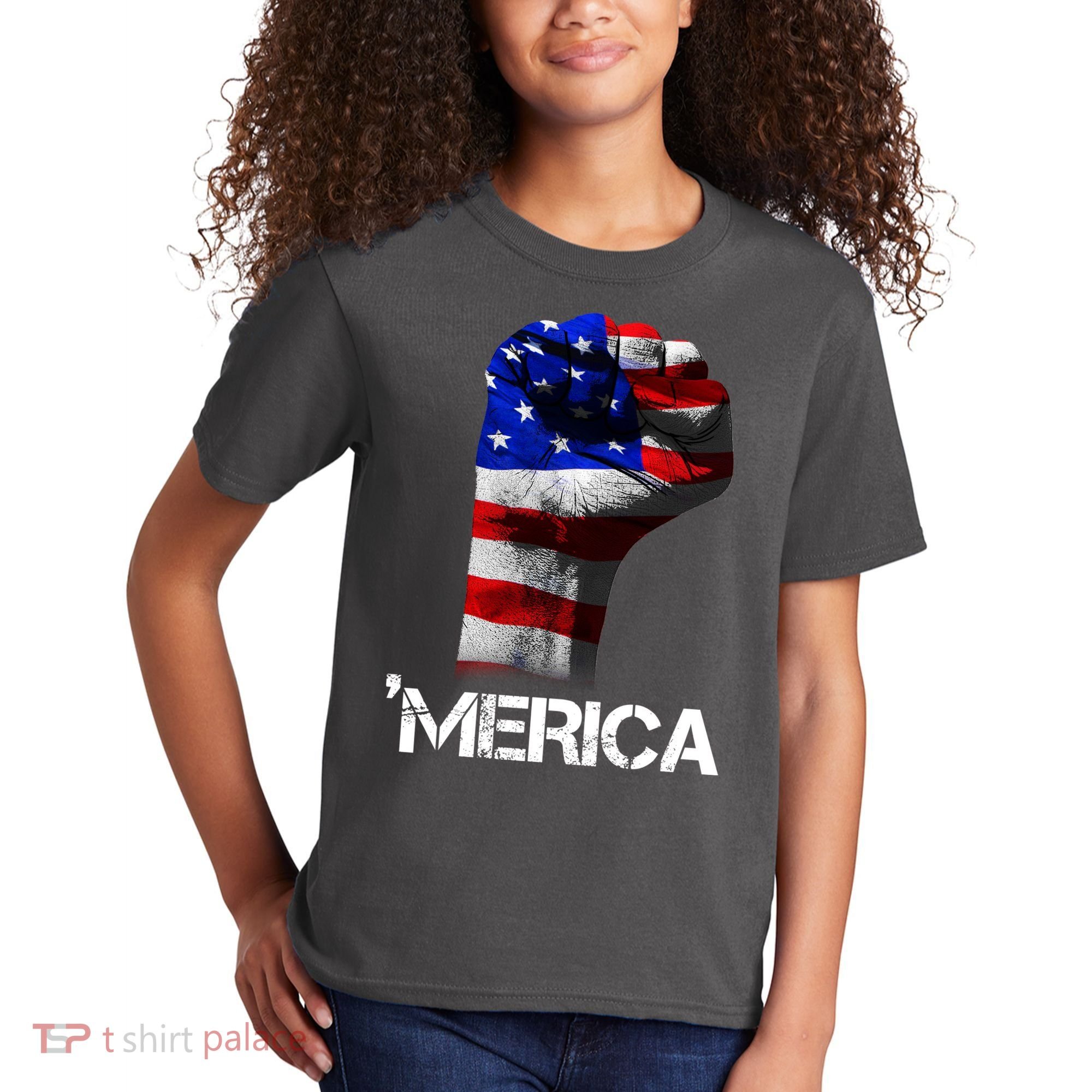 Merica Freedom Fist Kids T-Shirt