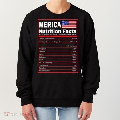 Merica Nutrition Facts Women's Sweatshirt